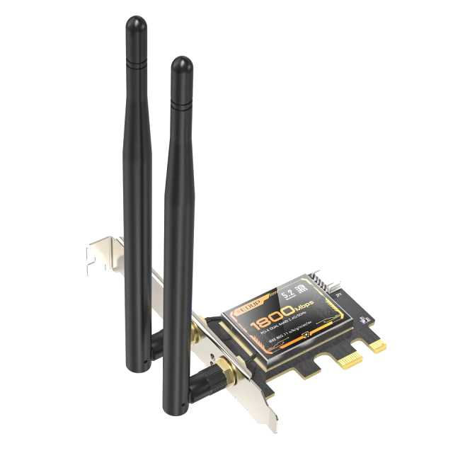 BRAINZAP 1800 Mbit/s PCIe PCI-Express WLAN Karte WiFi 6 2,4/5/ GHz Dual -Band AX1800 Netzwerkkarte PC 802.11ax/ac/a/b/g/n Bluetooth 5.2
