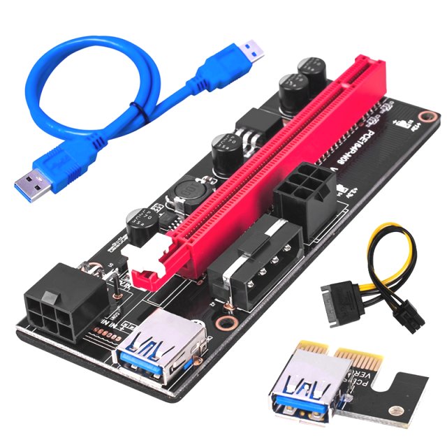 BRAINZAP PCI-Express Riser Ver009S Mining Karte Adapter x1 auf x16 USB 3.0 Mining Ver009S