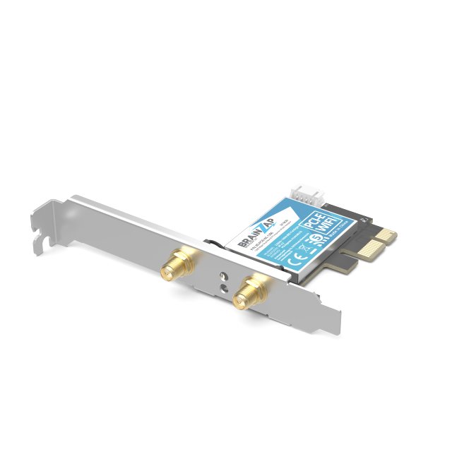 BRAINZAP 1200 Mbit/s PCIe PCI-Express WLAN Karte WiFi 2,4/5 GHz Dual-Band Netzwerkkarte PC 802.11ac/b/g/n Bluetooth 4.0