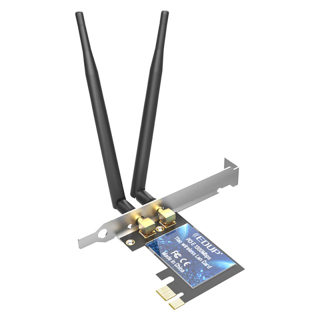 BRAINZAP 1300 Mbit/s PCIe PCI-Express WLAN Karte WiFi 2,4/5 GHz Dual-Band Netzwerkkarte PC 802.11ac/b/g/n Bluetooth 4.0