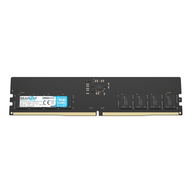 BRAINZAP 16GB DDR5 RAM DIMM PC5-5600B-UC0-1110-XT 1Rx8 5600 MHz 1.1V CL40 Computer PC Arbeitsspeicher Unbuffered On-Die ECC