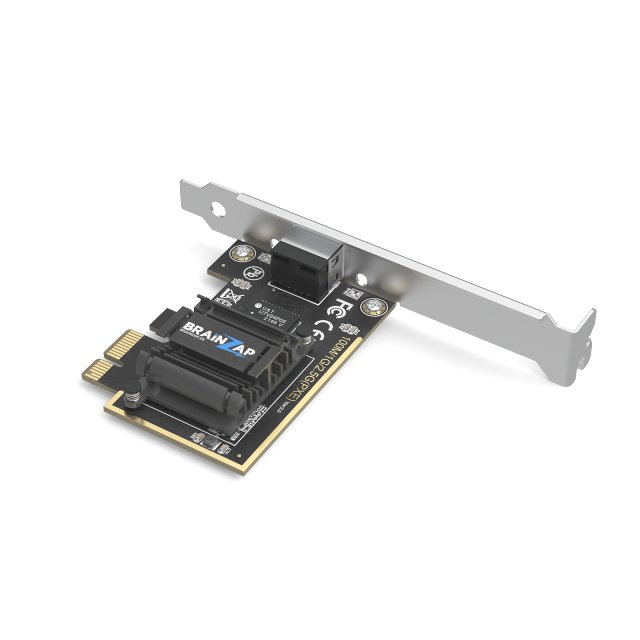 BRAINZAP 2.5 Gbit/s PCIe PCI-Express High-Speed LAN Adapter Netzwerk Karte Realtek RTL8125B 10/100/1000 Mbits