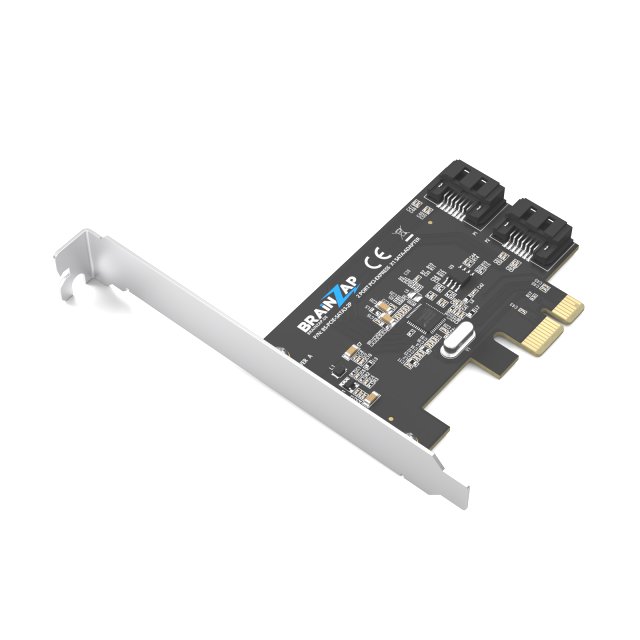 BRAINZAP 2 Port PCIe x1 zu SATA III / SATA 3 6 GBIT/s Erweiterungskarte Karte PCI-Express PCI-E ASMedia ASM1061