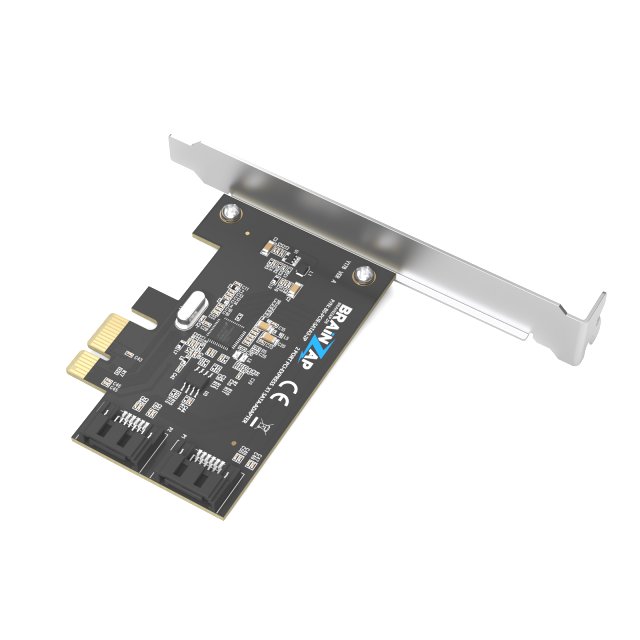 BRAINZAP 2 Port PCIe x1 zu SATA III / SATA 3 6 GBIT/s Erweiterungskarte Karte PCI-Express PCI-E ASMedia ASM1061