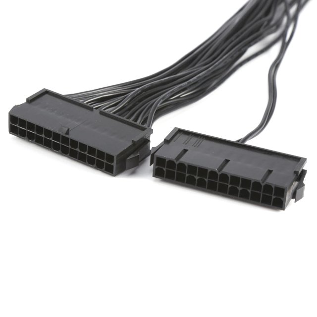 BRAINZAP 24-POL Dual Doppel PSU Netzteil Adapter Extender Splitter Kabel 20+4 Pin 30cm für Mining