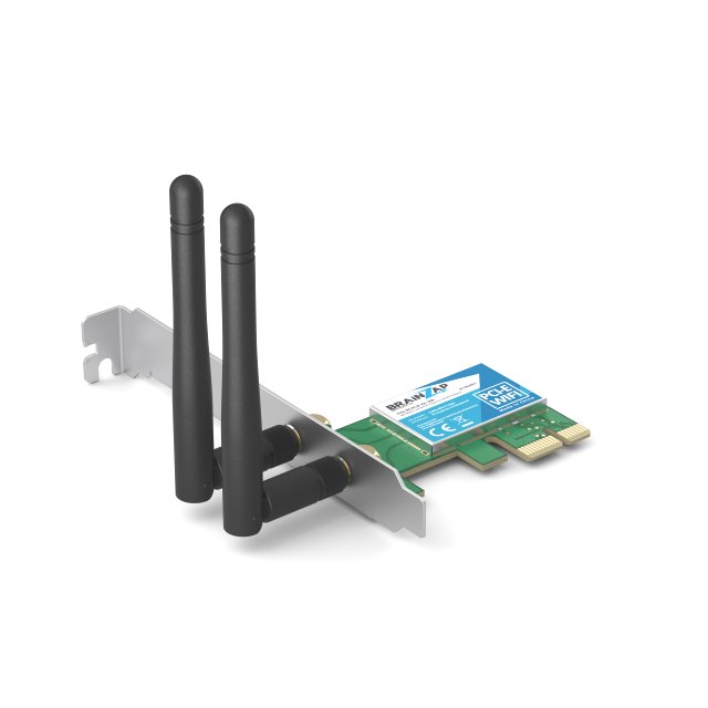 BRAINZAP 300 Mbit/s PCIe PCI-Express WLAN Karte WiFi Adapter 2,4 GHz Netzwerkkarte PC 802.11b/g/n