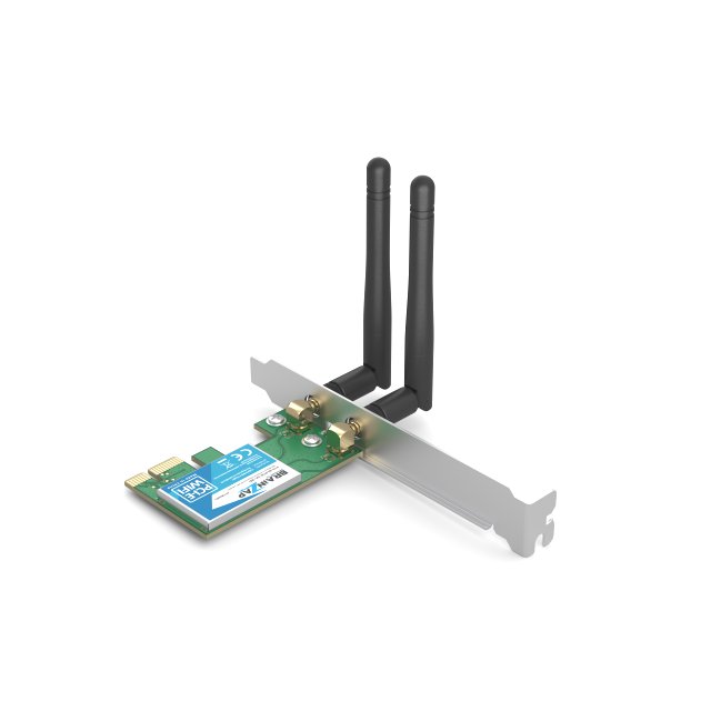 BRAINZAP 300 Mbit/s PCIe PCI-Express WLAN Karte WiFi Adapter 2,4 GHz Netzwerkkarte PC 802.11b/g/n