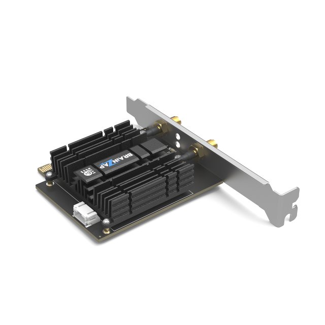 BRAINZAP 5400 Mbit/s PCIe PCI-Express WLAN Karte WiFi 6 E 2,4/5/6 GHz Tri-Band Intel AX210 Netzwerkkarte PC 802.11ax/ac/a/b/g/n Bluetooth 5.2