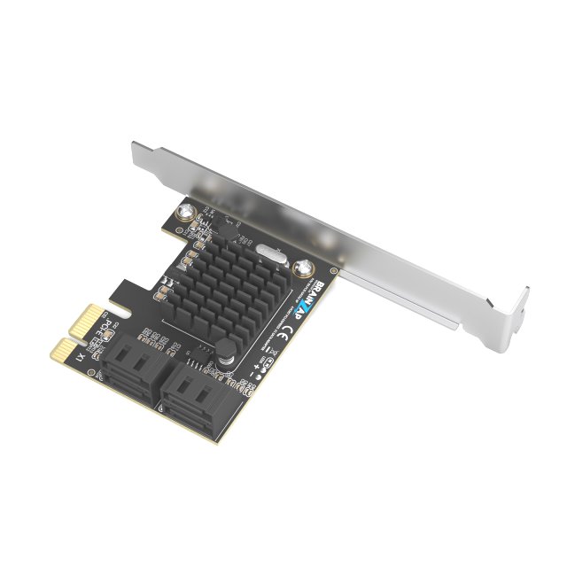 BRAINZAP 4 Port PCIe x1 zu SATA III / SATA 3 6 GBIT/s Erweiterungskarte Karte PCI-Express PCI-E Marvell 9215