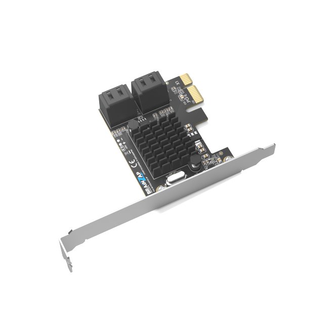 BRAINZAP 4 Port PCIe x1 zu SATA III / SATA 3 6 GBIT/s Erweiterungskarte Karte PCI-Express PCI-E Marvell 9215