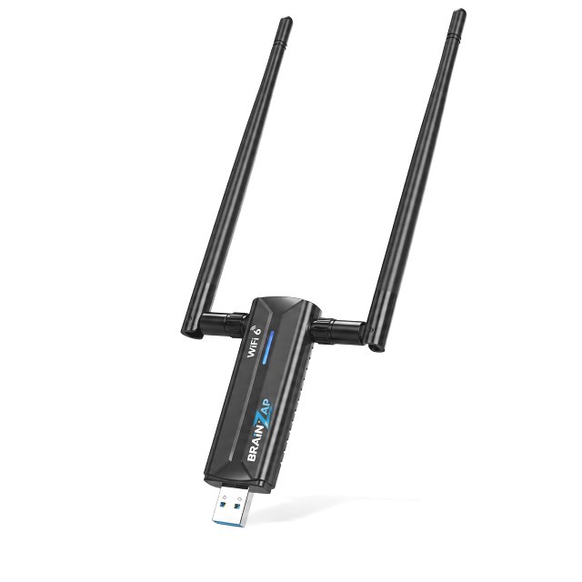 BRAINZAP 5400 Mbps USB 3.0 Tri-Band/Dual-Band WIFI 6 WLAN Stick Adapter AX5400 802.11ax 2,4/5,8G/6,0G 802.11ax/ac/a/b/g/n RTL8832CU