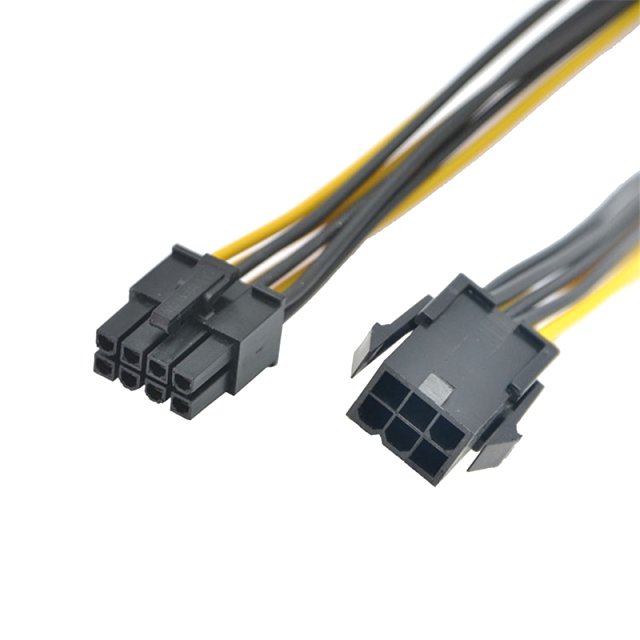 BRAINZAP 16AWG 50cm 6-PIN PCI-Express PCIe zu 6+2 PIN / 8 PIN PCI-E Verlängerungs Kabel für Mining