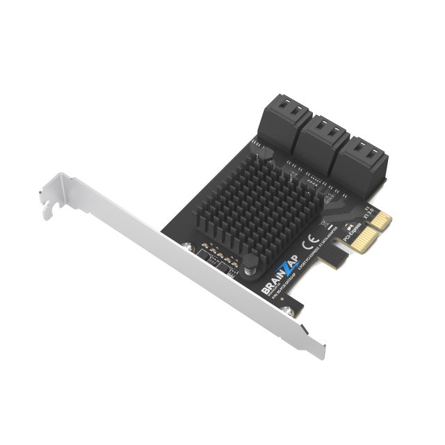 BRAINZAP 6 Port PCIe x1 zu SATA III / SATA 3 6 GBIT/s Erweiterungskarte Karte PCI-Express PCI-E ASMedia ASM1166