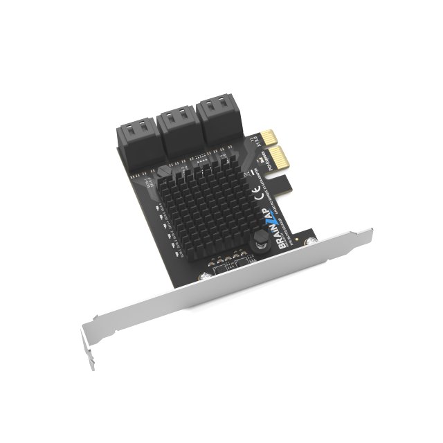 BRAINZAP 6 Port PCIe x1 zu SATA III / SATA 3 6 GBIT/s Erweiterungskarte Karte PCI-Express PCI-E ASMedia ASM1166