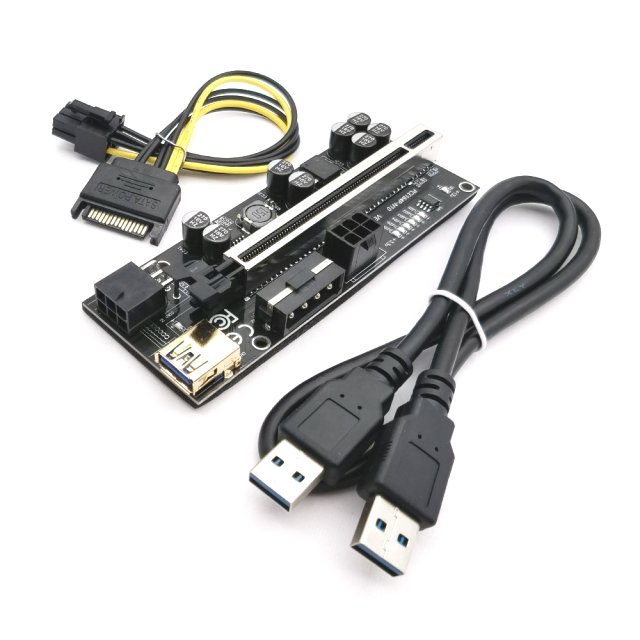 6er Pack BRAINZAP PCI-Express Riser Ver010S Plus Mining Karte Adapter x1 auf x16 USB 3.0 Mining V010s