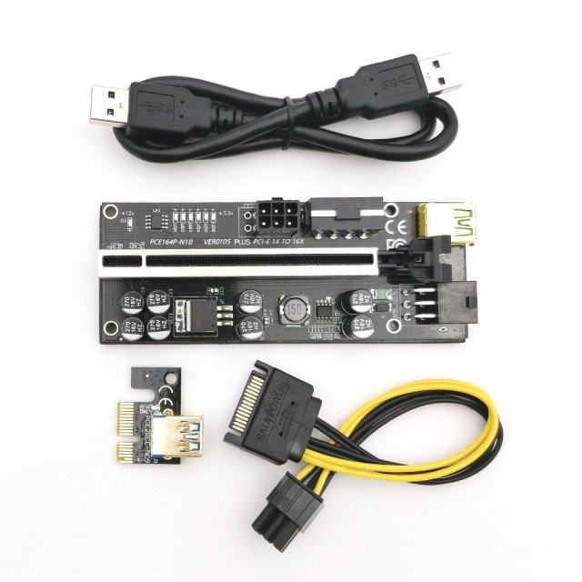 BRAINZAP PCI-Express Riser Ver010S Plus Mining Karte Adapter x1 auf x16 USB 3.0 Mining V010S