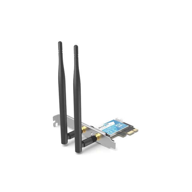 BRAINZAP 600 Mbit/s PCIe PCI-Express WLAN Karte WiFi 2,4/5 GHz Dual-Band Netzwerkkarte PC 802.11ac/b/g/n Bluetooth 4.0