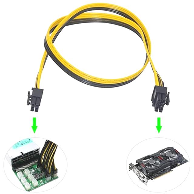BRAINZAP 6x PCI-E 6-Pin auf 8-Pin (6+2-Pin) 50cm Kabel für HP Breakout Board Mining 18AWG
