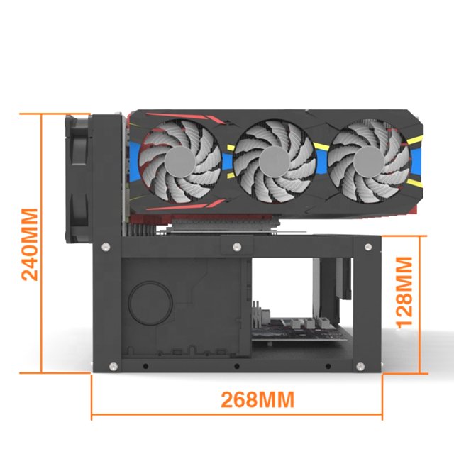 BRAINZAP 8 GPU Open Air Ctypto Mining - Case / Frame / Rig / Bracket / Halterung Metall Schwarz