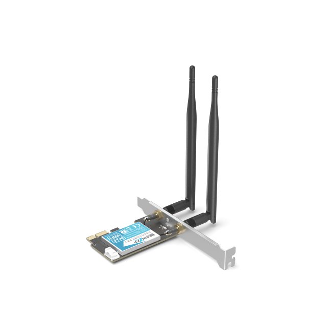 BRAINZAP 8774 Mbit/s PCIe PCI-Express WLAN Karte WiFi 7 2,4/5/6 GHz Tri-Band Intel BE200 Netzwerkkarte PC 802.11ax/ac/a/b/g/n Bluetooth 5.4