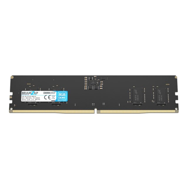 BRAINZAP 8GB DDR5 RAM UDIMM PC5-4800B 1Rx16 4800 MHz PC5-38400U 1.1V CL40 Computer PC Arbeitsspeicher Desktop