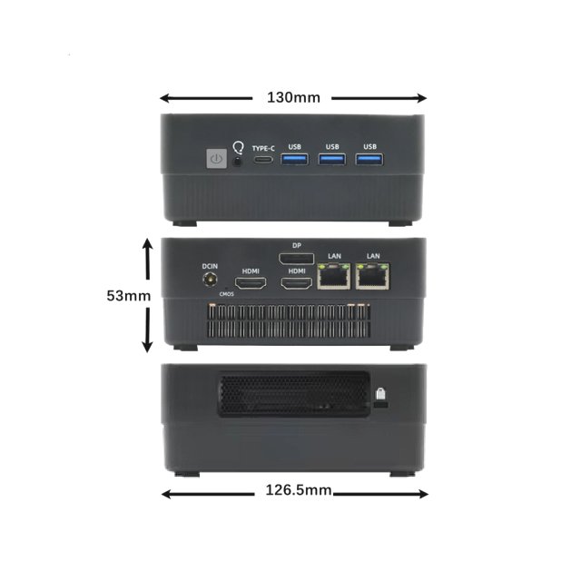 BRAINZAP AMD Ryzen 5800H 8-Core Mini Gaming PC NUC Radeon Vega 4,4 GHz 16 GB RAM 512 GB SSD WLAN Windows 11