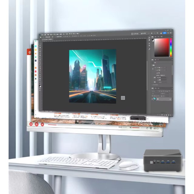 BRAINZAP AMD Ryzen 5800H 8-Core Mini Gaming PC NUC Radeon Vega 4,4 GHz 16 GB RAM 512 GB SSD WLAN Windows 11