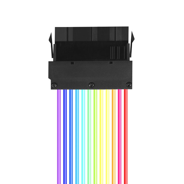 BRAINZAP A-RGB Extension Cable Kabel 20+4 / 24 PIN ATX Verlängerung Verlängerungskabel 16AWG 25 cm Aura Asus Asrock MSI Gigabyte