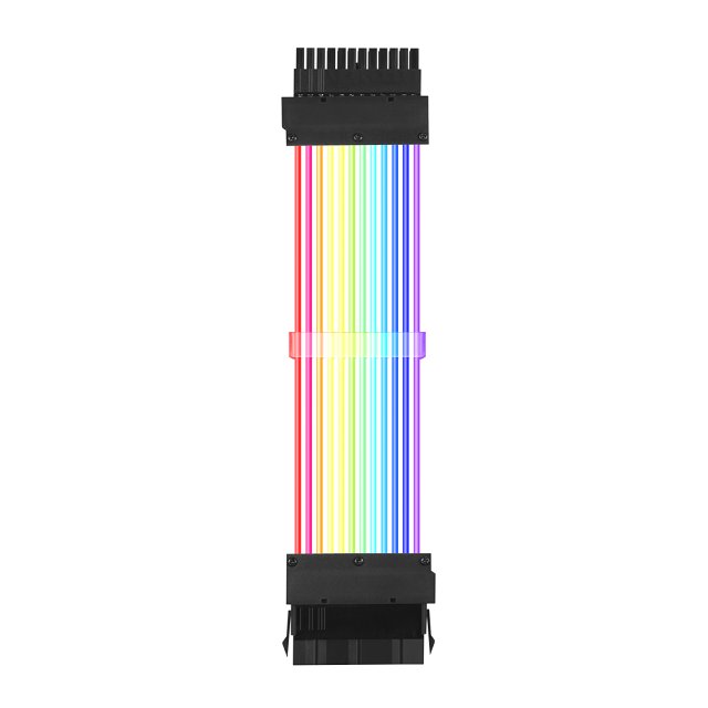 BRAINZAP A-RGB Extension Cable Kabel 20+4 / 24 PIN ATX Verlängerung Verlängerungskabel 16AWG 25 cm Aura Asus Asrock MSI Gigabyte