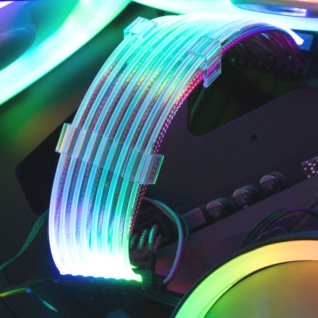 BRAINZAP A-RGB Extension Cable Kabel 6+2 / 8 PIN PCI-E PCI-Express Verlängerung Verlängerungskabel 16AWG 25 cm Aura Asus Asrock MSI Gigabyte