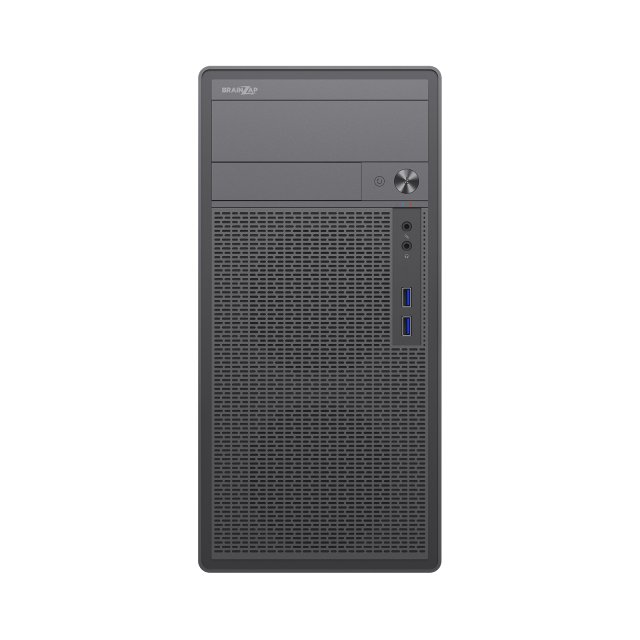 BRAINZAP Micro-ATX PC-Gehäuse Mid-Tower Case USB 3.0 mATX µATX Mini-ITX Schwarz 