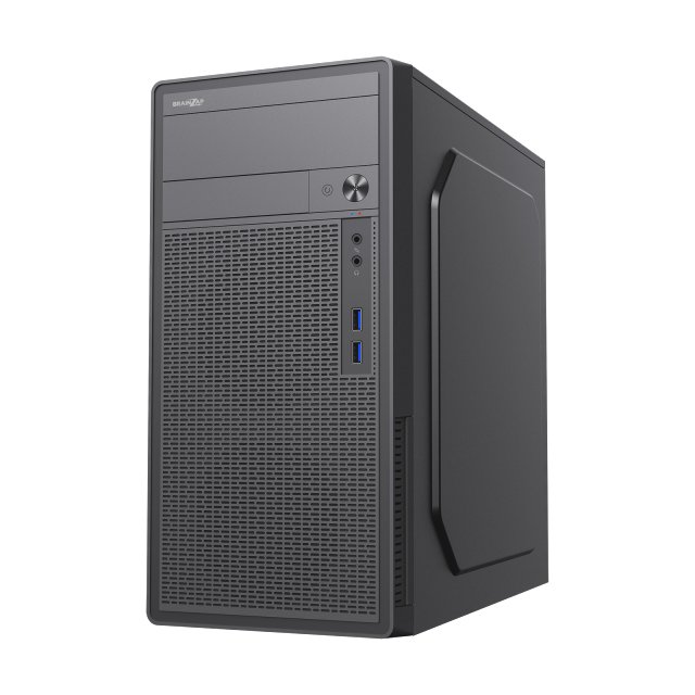 BRAINZAP Micro-ATX PC-Gehäuse Mid-Tower Case USB 3.0 mATX µATX Mini-ITX Schwarz 