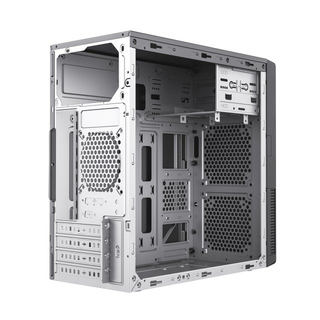 BRAINZAP Micro-ATX PC-Gehäuse Mid-Tower Case USB 3.0 mATX µATX Mini-ITX Schwarz 