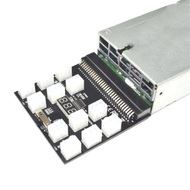 BRAINZAP Breakout Board 12x für HP/Dell Server Netzteil Crypto Mining 1200W