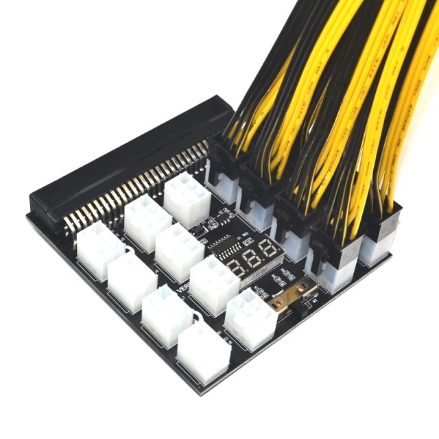 BRAINZAP Breakout Board 17x für HP/Dell Server Netzteil Crypto Mining 1600W