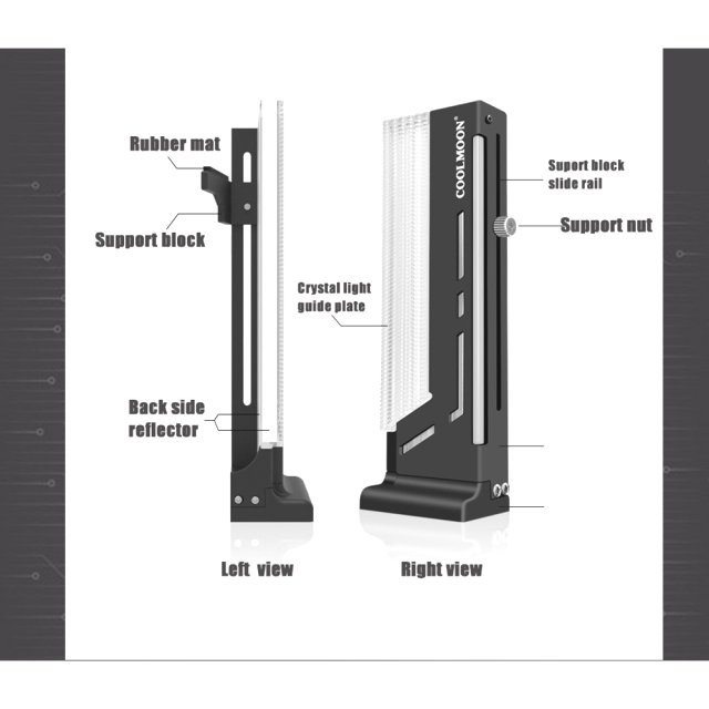 COOLMOON A-RGB GPU-Halterung Grafikkarten Halter/Bracket Aura Asus ASrock MSI Gigabyte