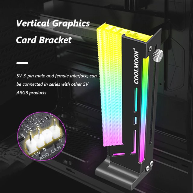 COOLMOON A-RGB GPU-Halterung Grafikkarten Halter/Bracket Aura Asus ASrock MSI Gigabyte