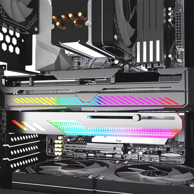 COOLMOON A-RGB GPU-Halterung Grafikkarte Halter Horizontal Unterstützung 5V Aura Asus ASrock MSI Gigabyte