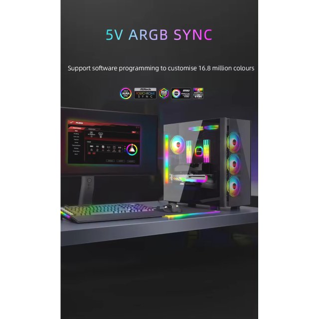 COOLMOON A-RGB GPU-Halterung Grafikkarte Halter Horizontal Unterstützung 5V Aura Asus ASrock MSI Gigabyte