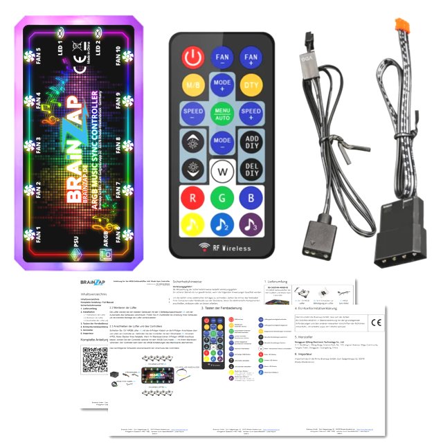COOLMOON A-RGB RGB Controller - Lüfter Fan Music Sync - 3-PIN Aura Asus Asrock MSI Gigabyte