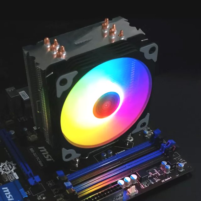 COOLMOON CPU Kühler Frost X5 - Fan Lüfter A-RGB Aura Asus Asrock MSI Gigabyte für Intel/AMD CPUs