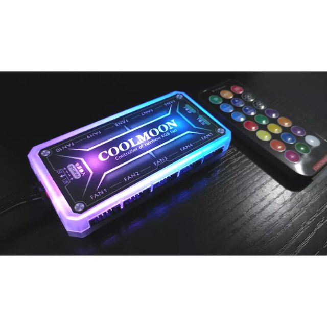 COOLMOON RGB Controller - für Gehäuse Lüfter Case Fan - incl. Fernbedienung