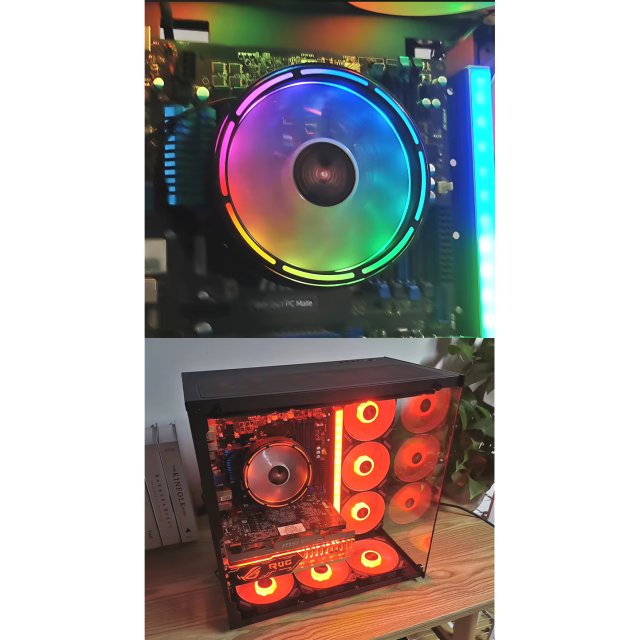 COOLMOON RGB CPU Kühler - 95W TDP - Fan Lüfter Prozessor 12V PWM 1150 1151 1155 AM2 AM3 AM4 Intel & AMD