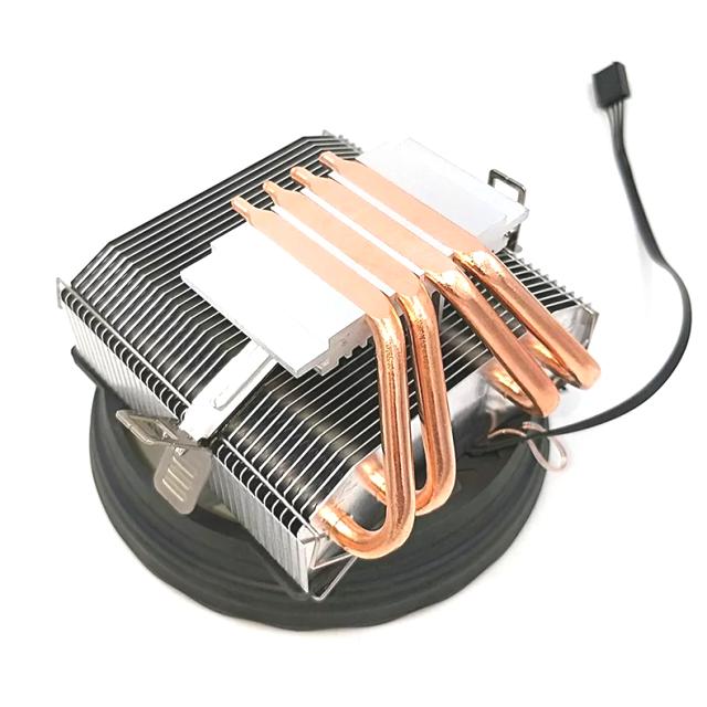 COOLMOON RGB CPU Kühler V4 - 100W TDP Topblow Heatpipe - Fan Lüfter Prozessor