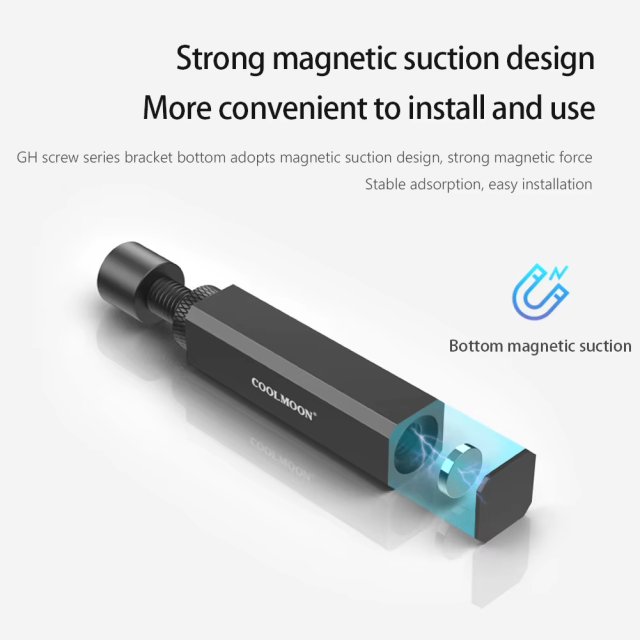 BRAINZAP GPU-Halterung 28-50mm Aluminium Grafikkarten Halter Support Vertikal Magnetisch