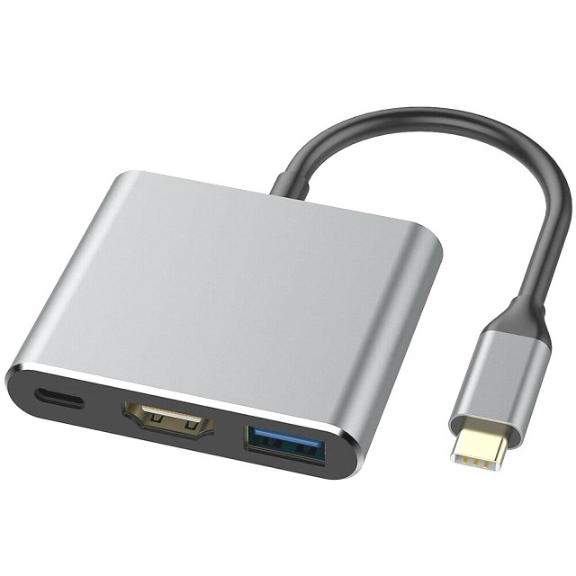 BRAINZAP HDMI Typ C USB-C HUB HDMI Adapter USB C zu HDMI Adapter USB 3.1-3.0 3 in 1 4K