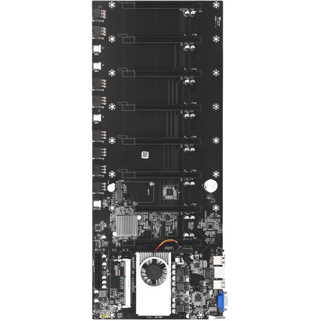 BRAINZAP Intel HM77 BTC-T37 Crypto Mining Mainboard 8x PCI-Express PCIe Motherboard All-in-One mit CPU