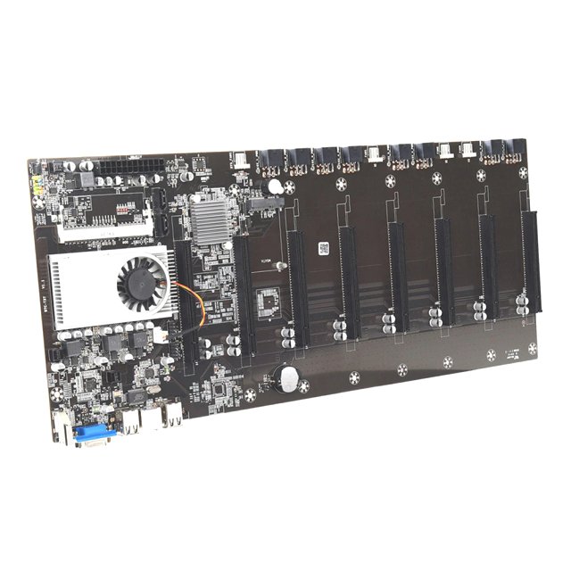 BRAINZAP Intel HM77 BTC-T37 Crypto Mining Mainboard 8x PCI-Express PCIe Motherboard All-in-One mit CPU