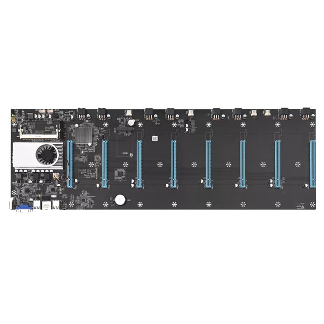 BRAINZAP Intel HM77 BTC-S37 Crypto Mining Mainboard 65mm 8x PCI-Express PCIe Motherboard All-in-One mit CPU
