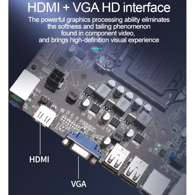 BRAINZAP Intel H55 Sockel LGA 1156 Mainboard - PCI-Express x16 - VGA HDMI z.B. für i7-870